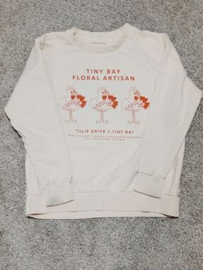 Tiny Bay Floral Artisan Cream Crewneck Sweatshirt